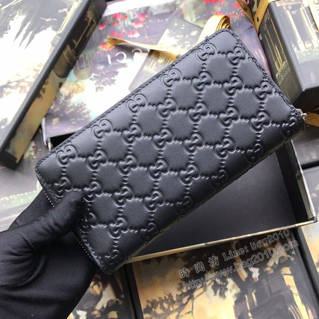 Gucci包 古馳錢包 547791黑全皮 原單NY Yankccs系列拉鏈錢包 Gucci長錢包  gudj1045